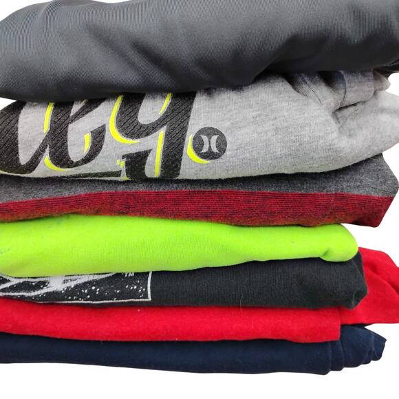 Bundle of 7 T-shirts Short Sleeve Size Large 10-12 and One XL Long Sleeve - Picture 2 of 11